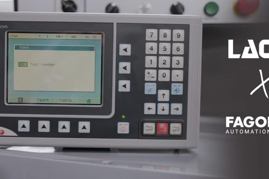 A intro banner of Fagor Automation. Showing a digital readout display unit