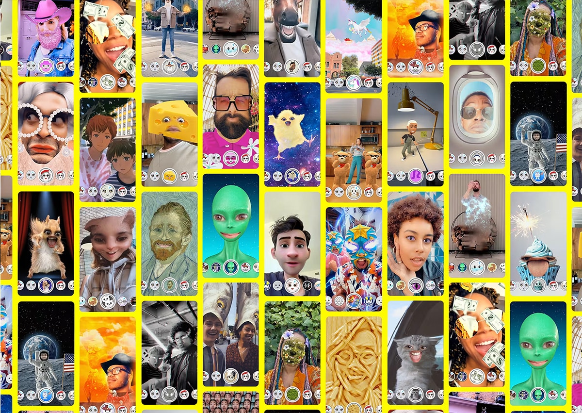 snap chat image collage