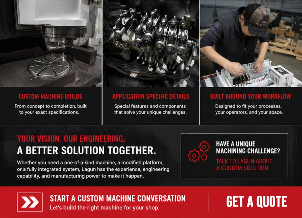 cnc custom machine builds in lagun engineerings shop